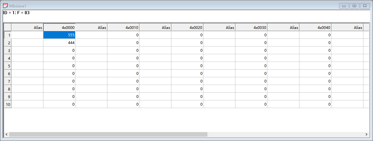 Modbus写操作示例2