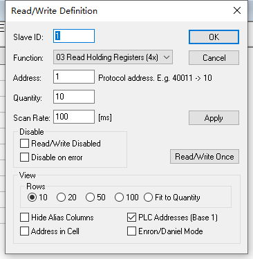 寄存器数据填写
