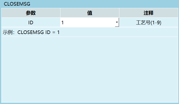 CLOSEMSG-关闭数据